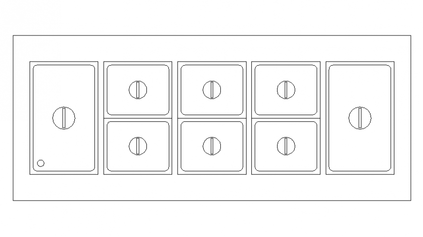 Micro ware kitchen equipment plan autocad file