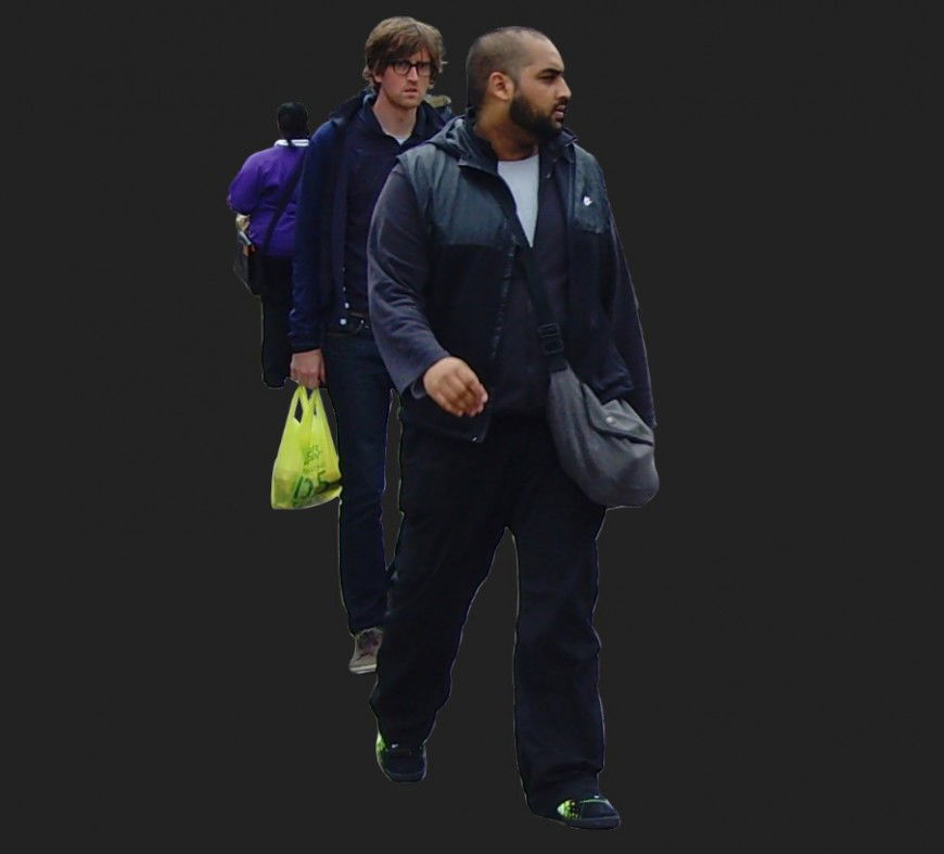 Middle-aged men CAD blocks layout JPEG file