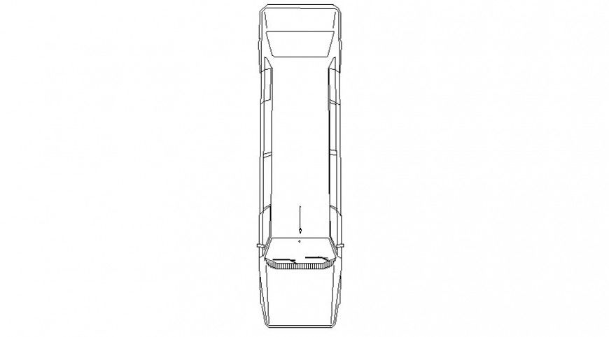 Mini bus details 2d drawing in Autocad software