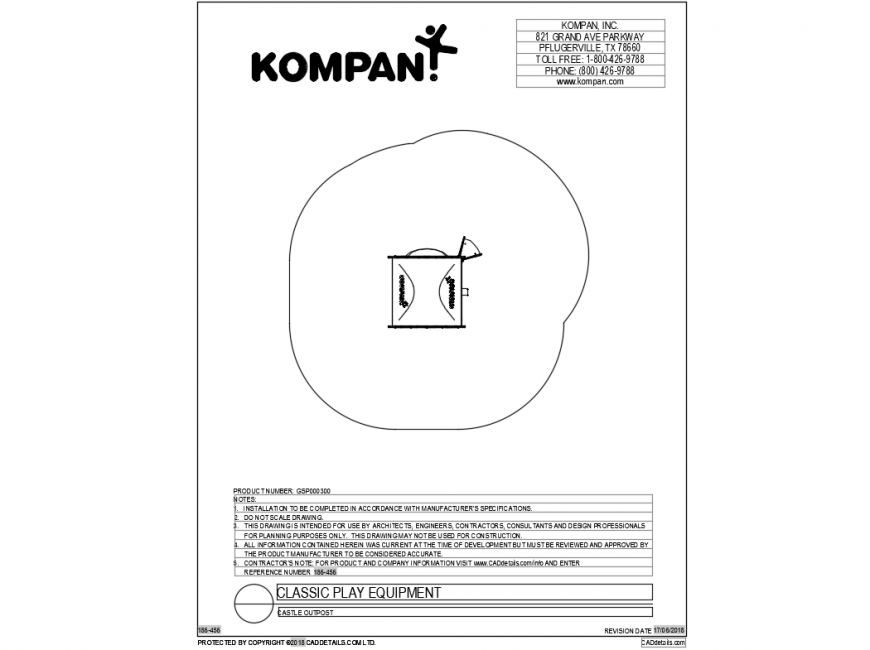 Mini classical play equipment for garden dwg file