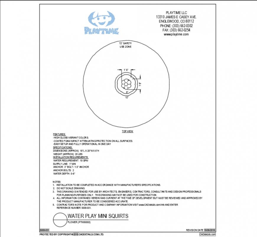 Mini flower plant of water floatable cad block design dwg file
