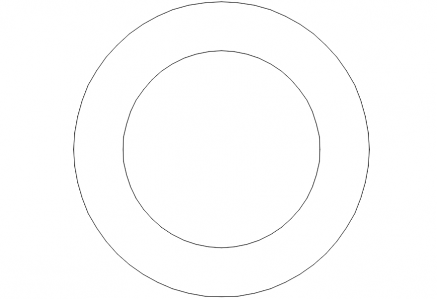 Mini round shape table elevation block details dwg file