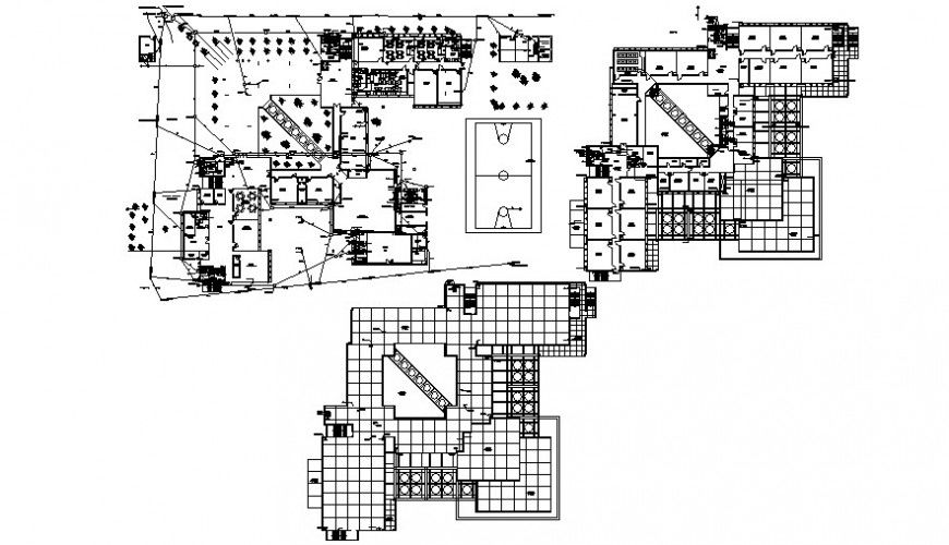 Minyeh school floor and distribution plan drawing details dwg file