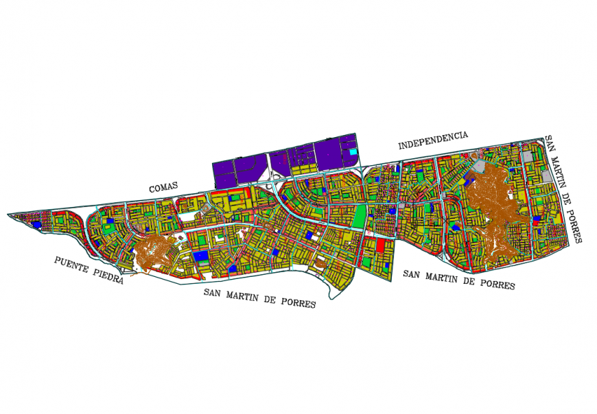 Mira flores town planning and location map cad drawing details dwg file