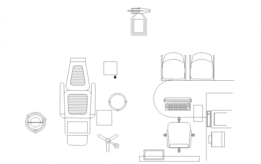 Miscellaneous 2d office furniture blocks cad drawing details dwg file
