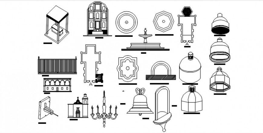 Miscellaneous classic and heritage interior blocks drawing details dwg file