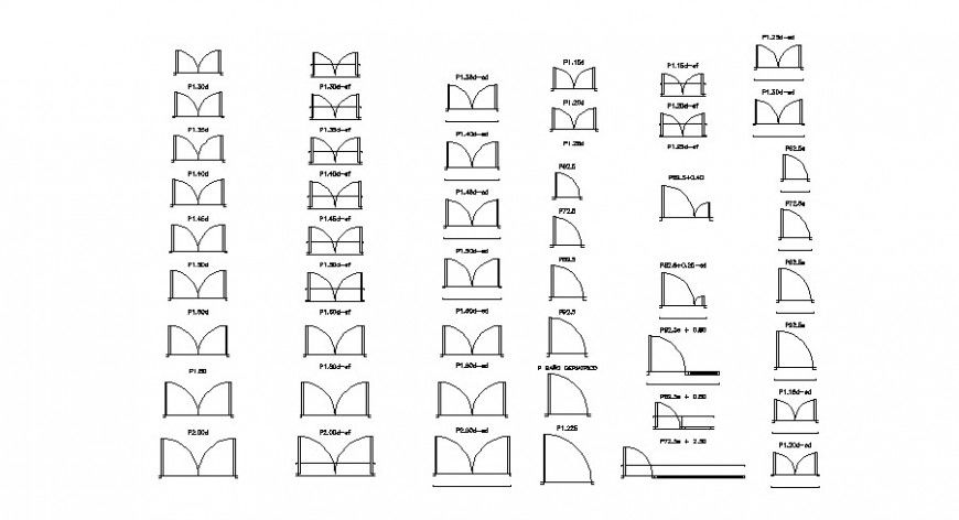 Miscellaneous common door figure 2d blocks cad drawing details dwg file
