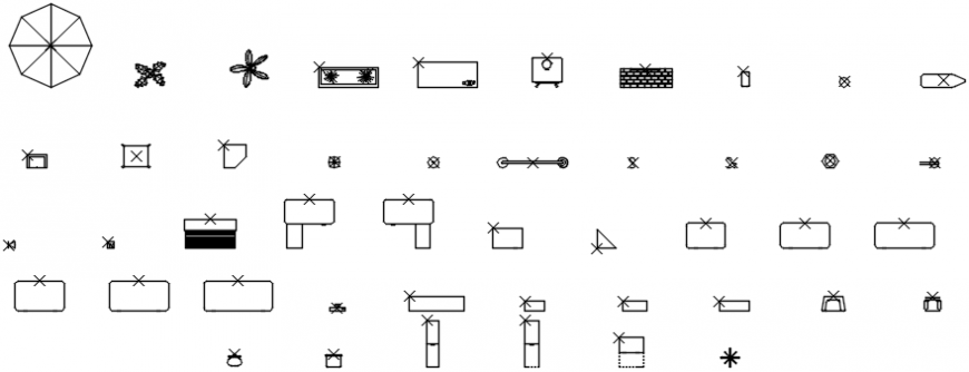 Miscellaneous common furniture blocks cad drawing details dwg file