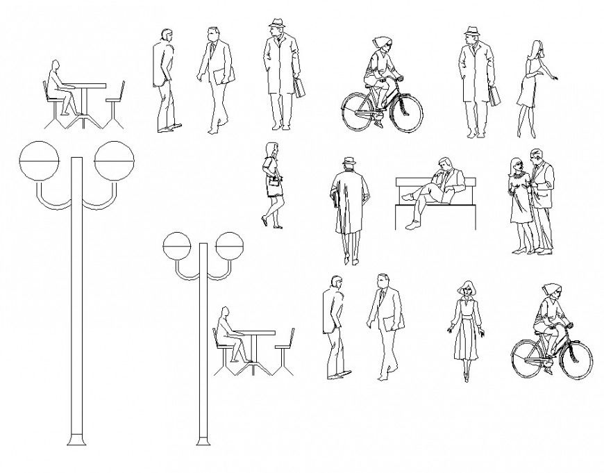 Miscellaneous common people act 2d elevation blocks cad drawing details dwg file