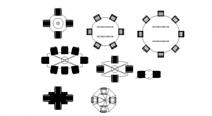 Miscellaneous dining table elevation blocks cad drawing details dwg file