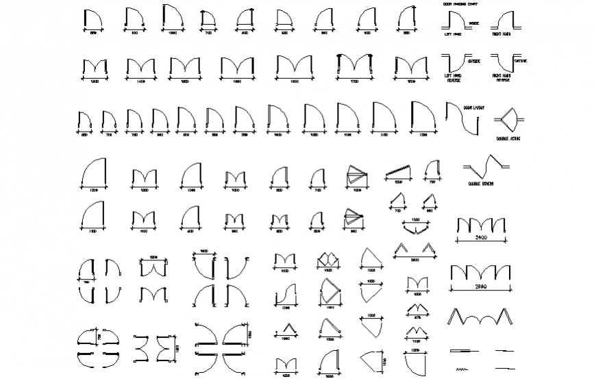 Miscellaneous doors blocks cad drawing details dwg file