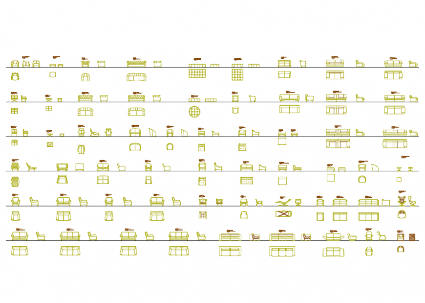 Miscellaneous furniture wooden cad blocks details dwg file