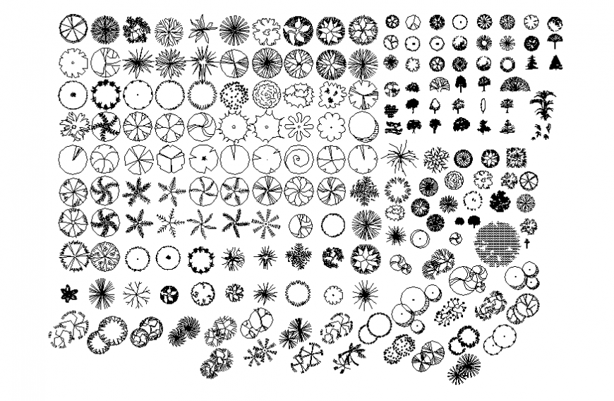 Miscellaneous green plants blocks cad drawing details dwg file
