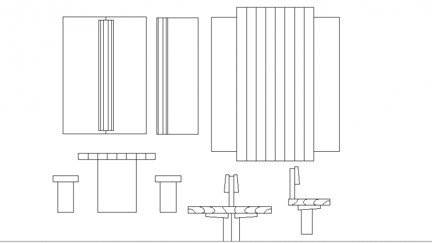 Miscellaneous house hold furniture blocks cad drawing details dwg file