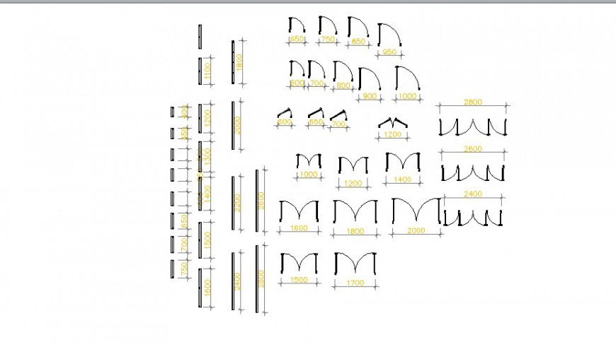 Miscellaneous indoor door blocks cad drawing details dwg file