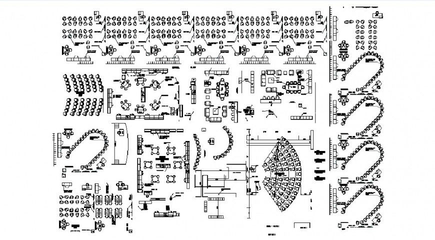 Miscellaneous office and mix furniture blocks drawing details dwg file