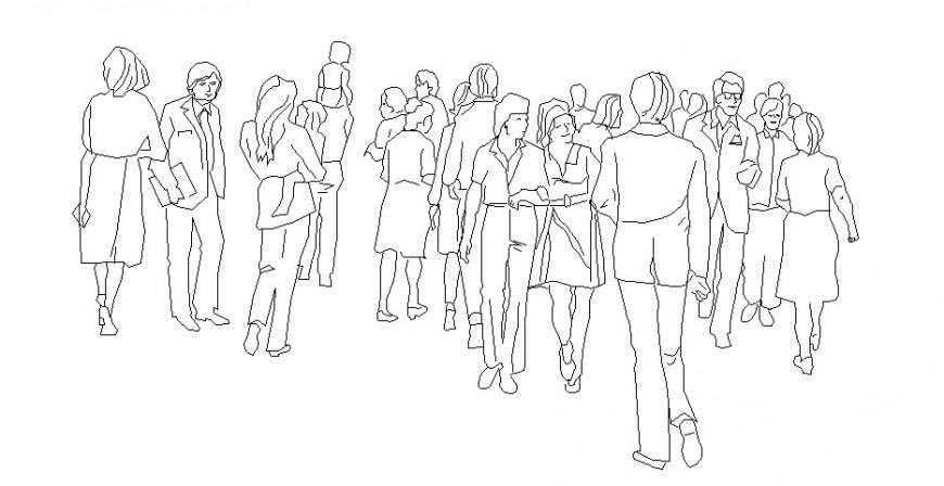 Miscellaneous People Elevation Blocks in DWG Format