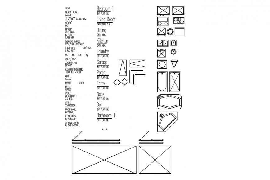 Miscellaneous sanitary and kitchen furniture blocks cad drawing details dwg file