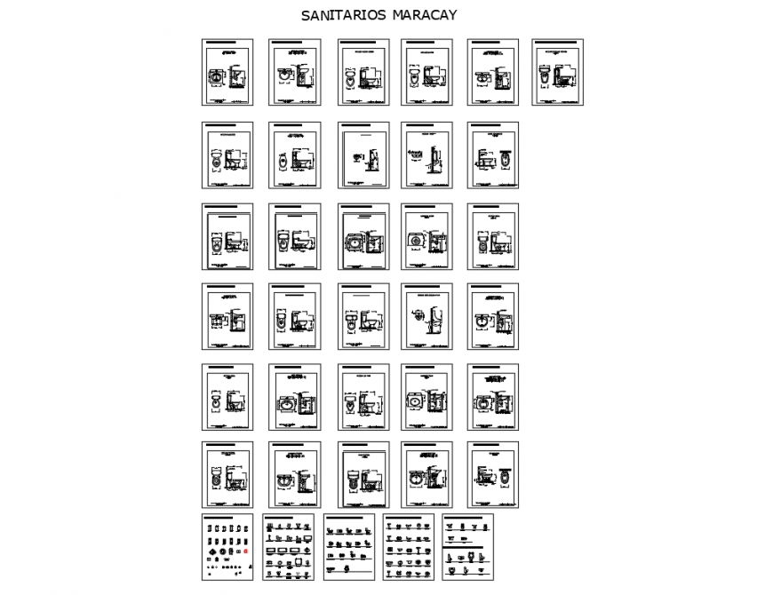 Miscellaneous sanitary cad blocks drawing details dwg file