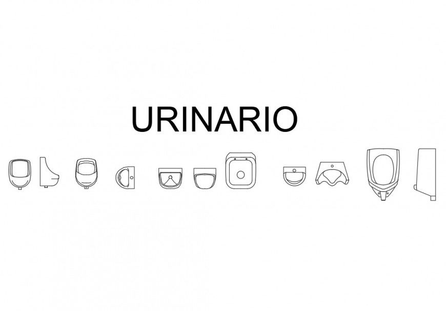 Miscellaneous toilet urinal blocks cad drawing details dwg file