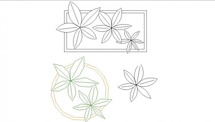 Miscellaneous tree plant blocks cad drawing details dwg file