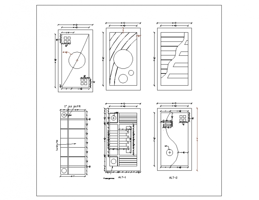 Miscellaneous wooden door elevations cad block details dwg file