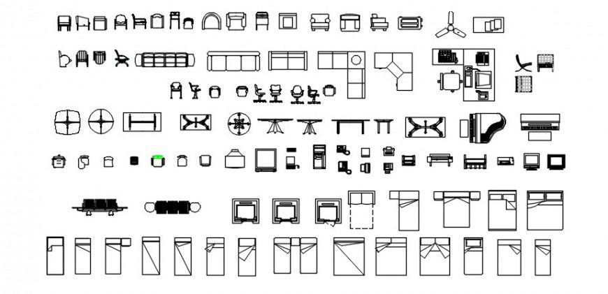Miscellaneous wooden hotel furniture 2d blocks cad drawing details dwg file