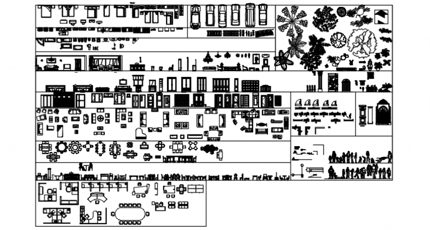 Miscellanies logo and symbol in block of auto cad file 