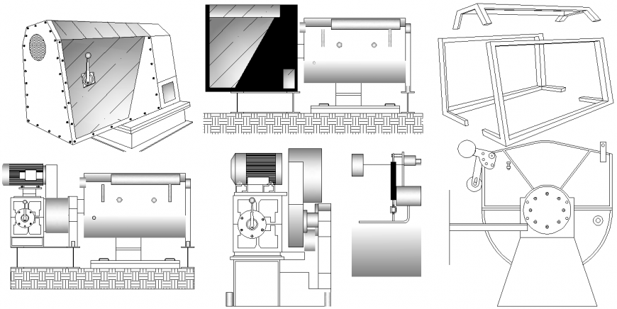 Mixer drawing in dwg file