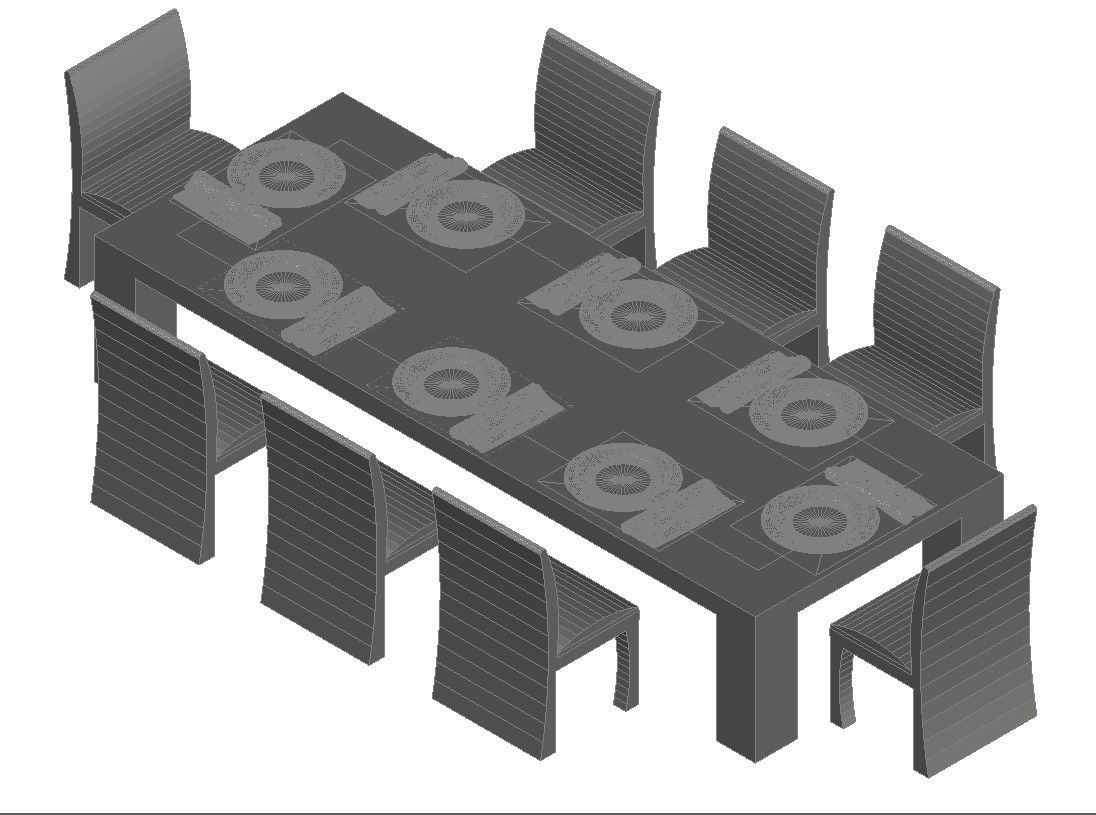 modern dining table details