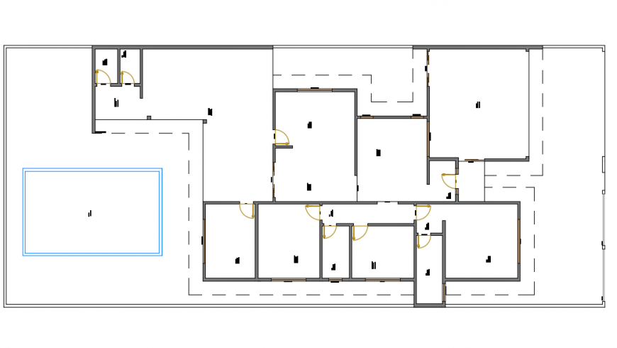 Modern Bungalows Lay-out planing design in Autocad file