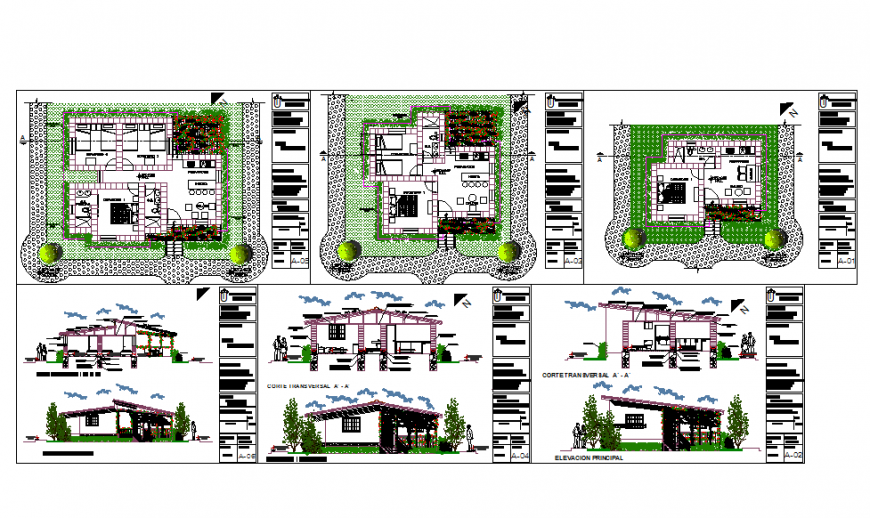 Modern Bungalows Plan & Elevation design
