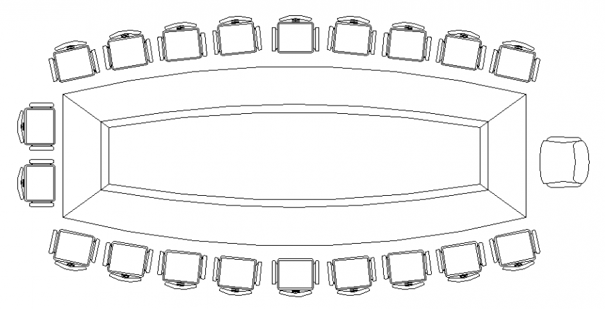 Modern conference tables 2 d drawings detail dwg file