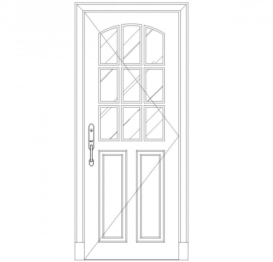 Modern door cad blocks autocad file