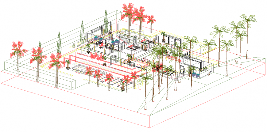 Modern house 3d model in dwg AutoCAD file.