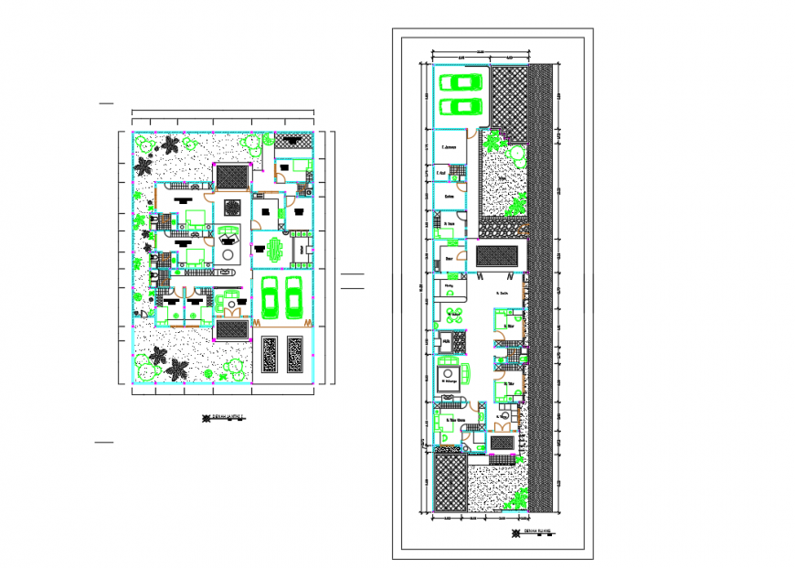 Modern House Floor Lay-out design Drawing