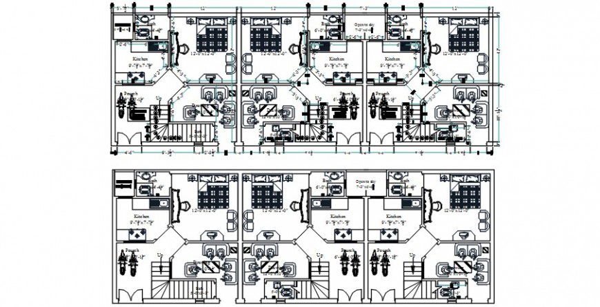 Modern house top view plan with complete view