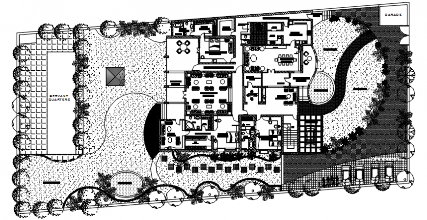 Modern house top view with over all view