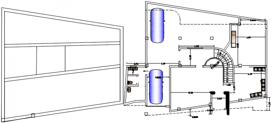 Modern layout plan and structure cad drawing details dwg file