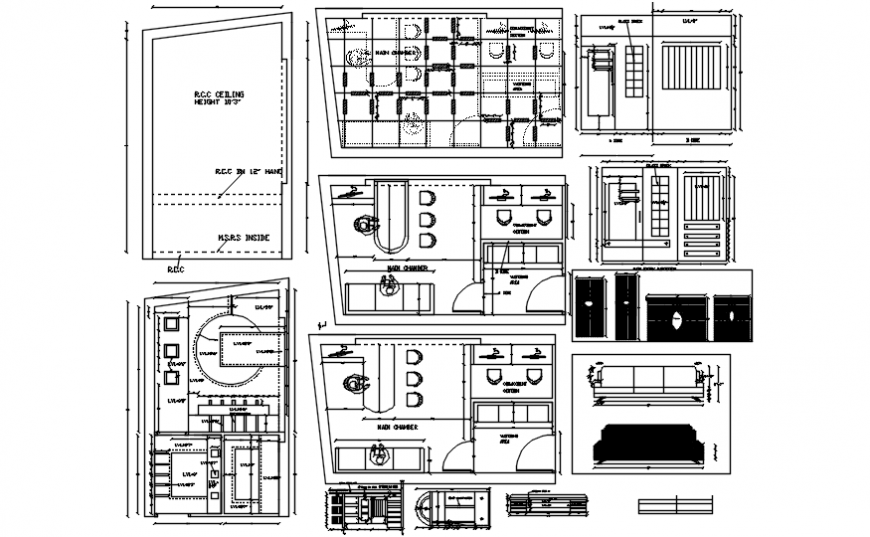 Modern office furniture detailing concept file