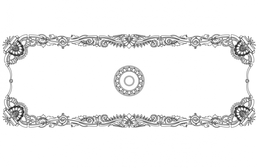 Modern pattern cad block design for architecture project dwg file