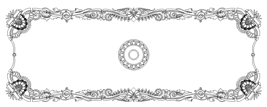 Modern pattern detail dwg file