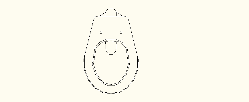 Modern toilet detail elevation and plan autocad file