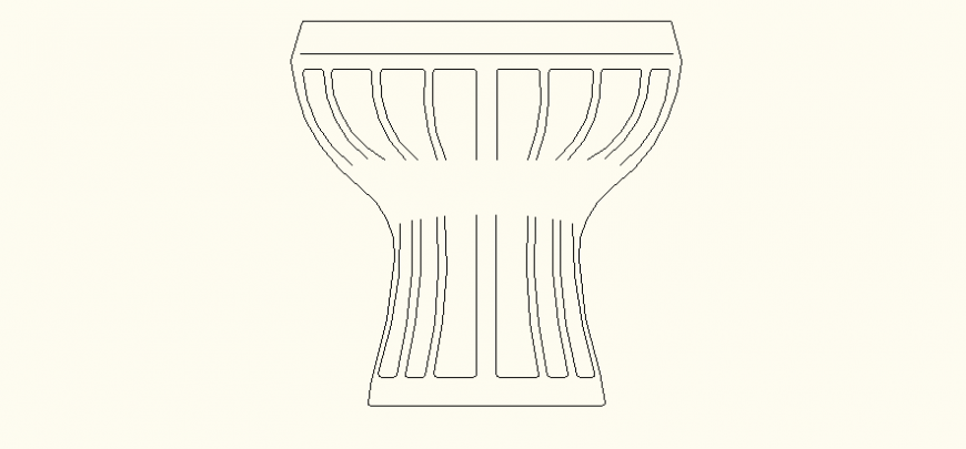 Modern toilet detail elevation and plan dwg file