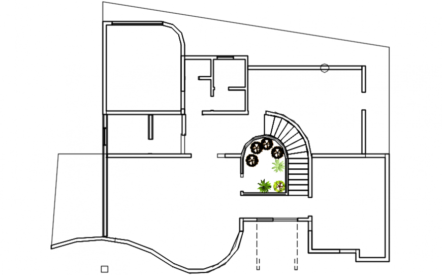 Modern villa general framing plan structure drawing details dwg file