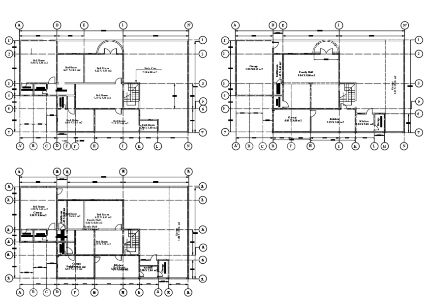 Modify ground floor and first floor plan details of villa dwg file