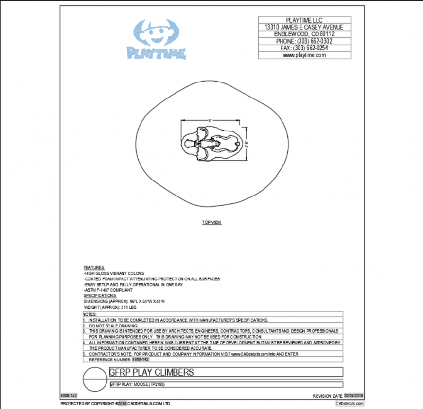 Moose wild animal top view cad block design dwg file