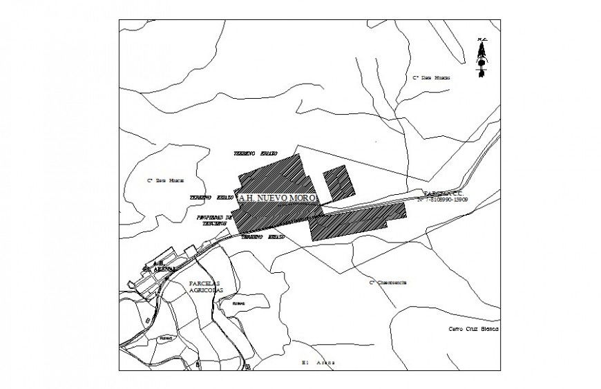 Moro city architecture map with landscaping cad drawing details dwg file
