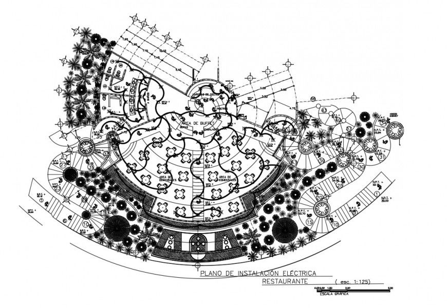 Multi-cuisine restaurant layout plan cad drawing details dwg file