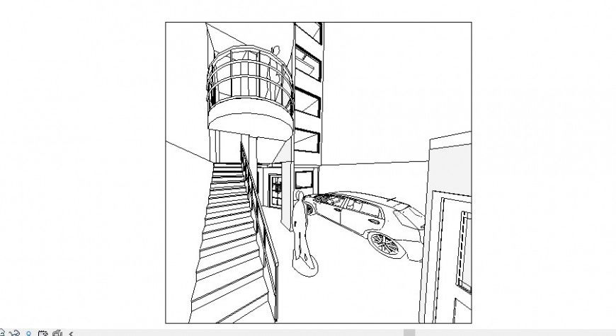Multi-familiar apartment building isometric model rvt file